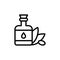 Olive leaf flask icon. Simple line, outline vector elements of botanicals icons for ui and ux, website or mobile application