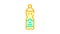 olive oil bottle color icon animation