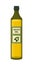Olive oil bottle flat vector illustration