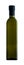 Olive oil in dark green bottle