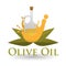 Olive OiL design. Orgnic concept. white background