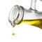 Olive oil drop close up