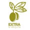 Olive oil extra virgin flat logotype on white. Vector illustration