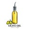 Olive oil glass bottle dispenser