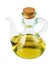 Olive oil glass vessel isolated