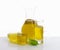 Olive oil in glass vessels