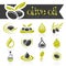 Olive oil icon set