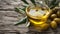 Olive Oil. Jar of Virgin Olive Oil. Olives and Healthy Olive