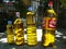 Olive oil in plastic bottles