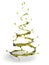 Olive oil splash in shape of Christmas tree