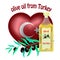 Olive oil from Turkey. olive oil bottle and olives on branch. flag of Turkey in heart shape. vector.
