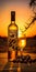 Olive Sunset: Fine Art Photography Of An Oil Bottle With Olive