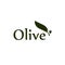 Olive tree leaf, branch and fruit vector logo. Olives oil sign.