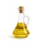 Olive vegetable oil in pitcher isolated with clipping path