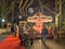 Oliveira de Azemeis, Portugal - december 2 2023: Families watching the Christmas lights and having fun with the children at the