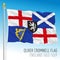 Oliver Cromwell`s historical British flag, UK