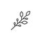 Olives branch outline icon