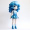 Olivia: A Bold Manga-inspired Vinyl Toy With Blue Hair