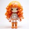 Olivia: A Cute And Colorful Vinyl Toy Figure With Long Orange Hair