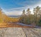 Olivia`s Overlook View of Winter Berkshires mountain lake