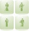 Olivine Square 2D Icons Set: Occupation