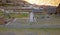 Ollantaytambo Inca Citadel and the Town Outside the Wall as Seen from the Stepped Terraces, Urubamba Province, Peru