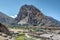 Ollantaytambo village and Pinkuylluna Mountain - Ollantaytambo, Sacred Valley, Peru