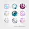 Ð¡ollection of different colour vector gemstones