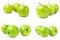 Ð¡ollection of green apples isolated on a white background