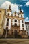 Olomouc - baroque pearl of Moravia, Republic square and Denis square with church st. Marry of snow