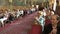 OLOMOUC, CZECH REPUBLIC, APRIL 15, 2018: Knight`s Hall in the town city hall of Olomouc, people applause and clapping