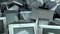 OLOMOUC, CZECH REPUBLIC, APRIL 25, 2018: Collection and sorting of electrical waste of monitors, televisions and other