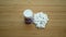 Olomouc, Czech Republic, February 11, 2020: Homeopathy alternative medicine tablets pills capsule and globules white