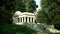 OLOMOUC, CZECH REPUBLIC, JULY 29, 2019: Mausoleum of Yugoslav soldiers, South Slavic in the park, monumental