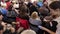OLOMOUC, CZECH REPUBLIC, OCTOBER 7, 2017: Degustation and evaluation of wine quality in a large group of people. A young