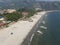 Olongapo, Zambales, Philippines - Aerial of the coast and resorts along Barretto beach