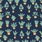 Ð¡olorful seamless pattern with beautiful houseplants.