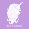 Ð¡oloring pages. Unicorn drawing. I believe in unicorns text. Design for kids. Fashion illustration drawing in modern style for