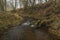 Olsovy creek near Petrovice village in Krusne mountains in autumn morning