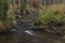 Olsovy creek near Petrovice village in Krusne mountains in autumn morning