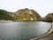 Olt River in Carpathian Mountains, Romania at Turnu Dam