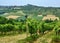 Oltrepo Piacentino Italy, rural landscape at summer