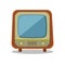 Olv vintage tv set. Retro television broadcast device