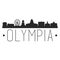 Olympia Washington. City Skyline. Silhouette City. Design Vector. Famous Monuments.