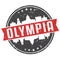 Olympia Washington Round Travel Stamp Icon Skyline City Design. Seal Badge Illustration Vector Clip Art.