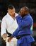 Olympic champion Czech Republic Judoka Lukas Krpalek in white after victory against Jorge Fonseca of Portugal