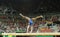 Olympic champion Simone Biles of United States competing on the balance beam at women\'s all-around gymnastics at Rio 2016