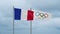 Olympic Games and France flag