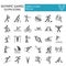 Olympic games glyph icon set, sport symbols collection, vector sketches, logo illustrations, sportsman signs solid