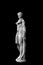 Olympic goddess of love and beautty Aphrodite Venus. Antique mythology. An ancient statue isolated on black background. Black